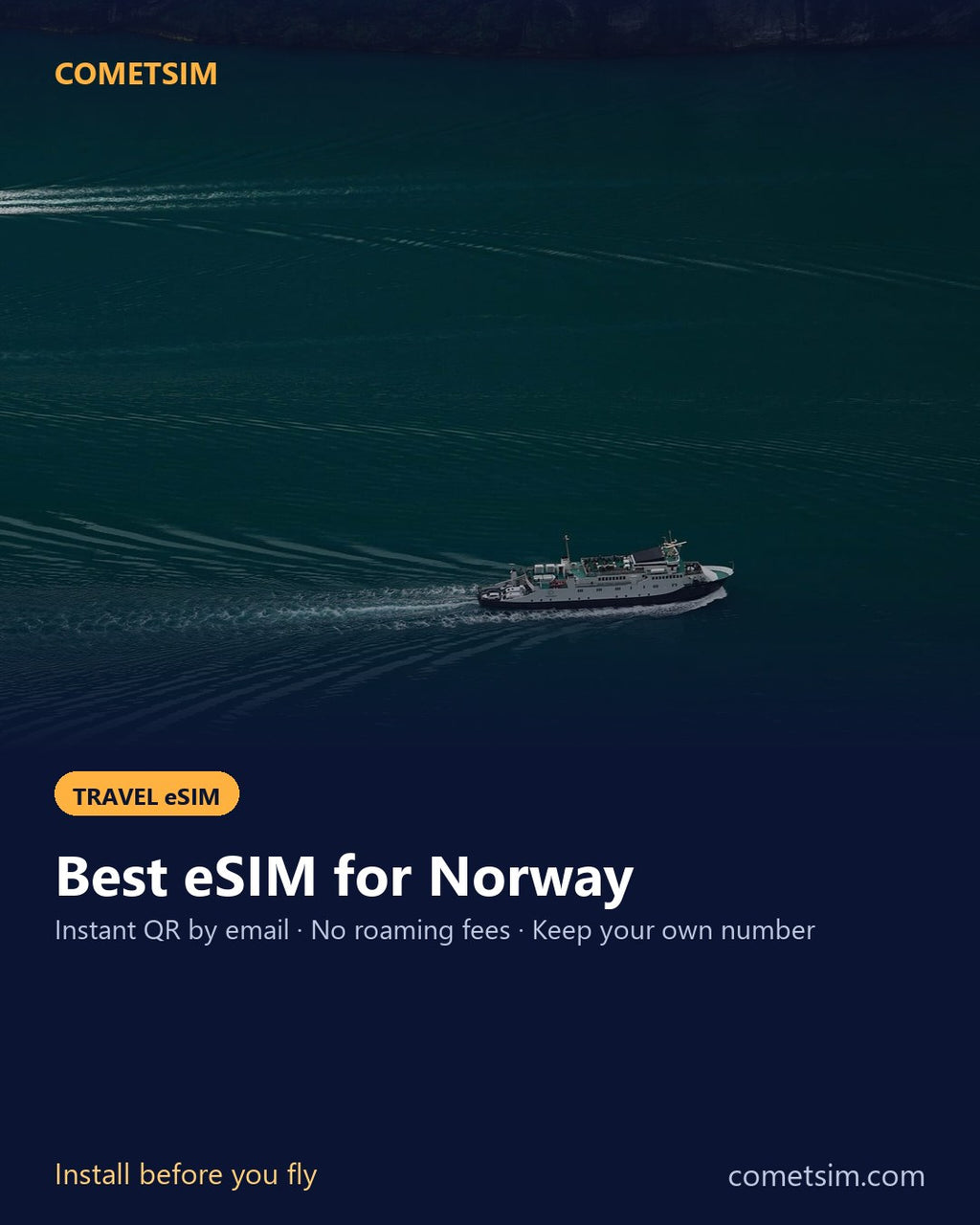 Norway travel eSIM – instant QR, no roaming fees