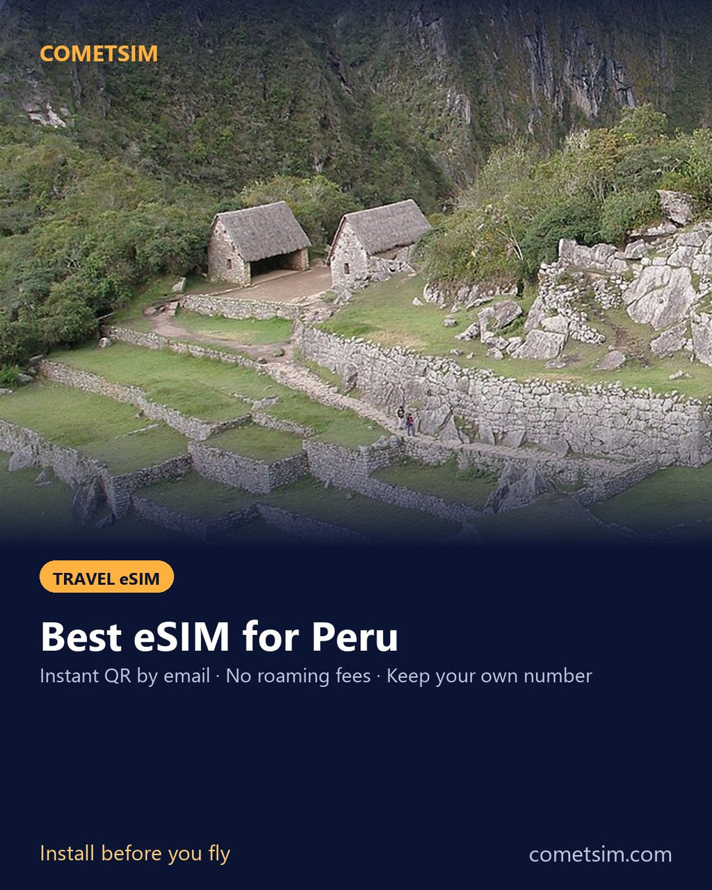 Peru travel eSIM – instant QR, no roaming fees