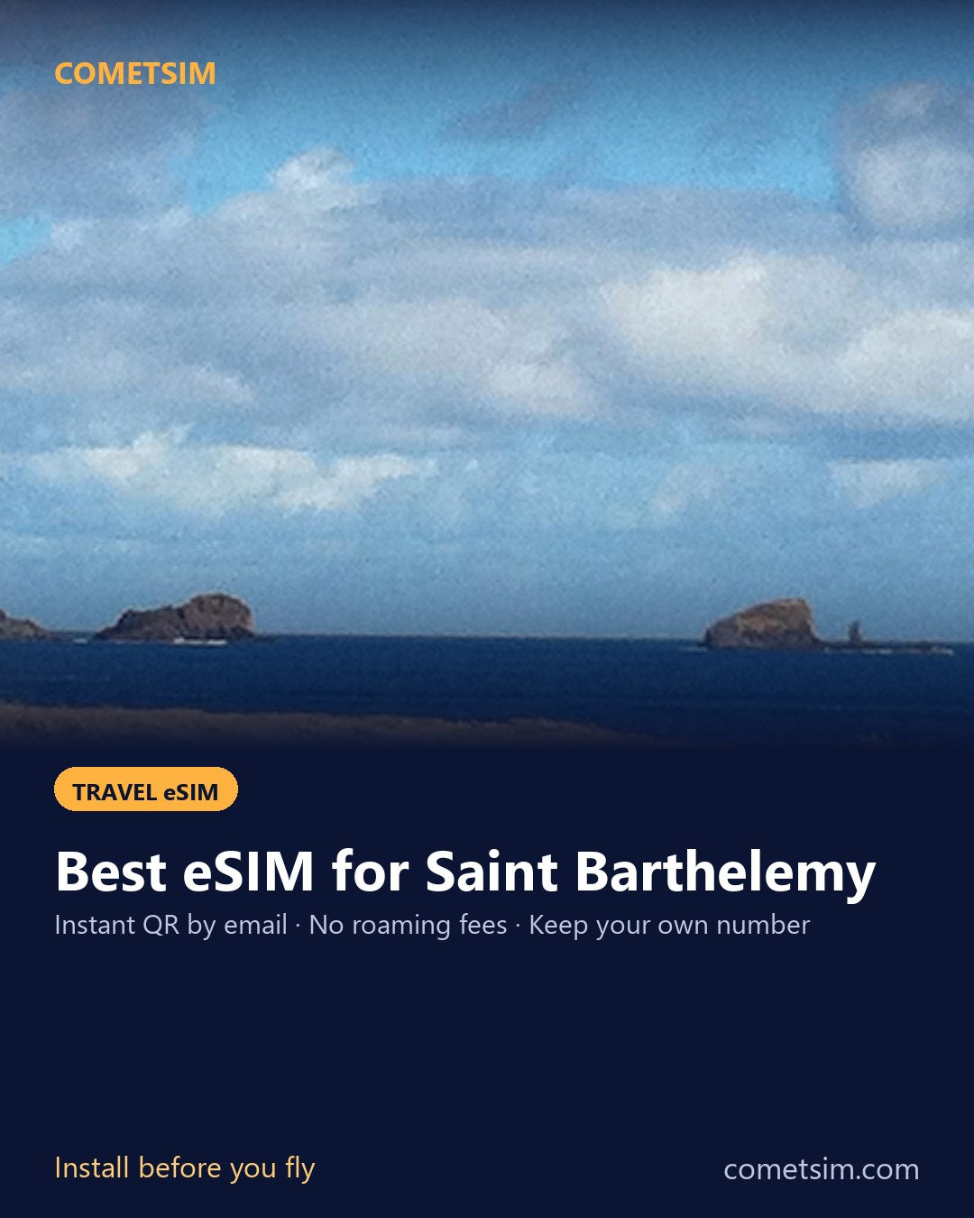 Saint Barthelemy travel eSIM – instant QR, no roaming fees