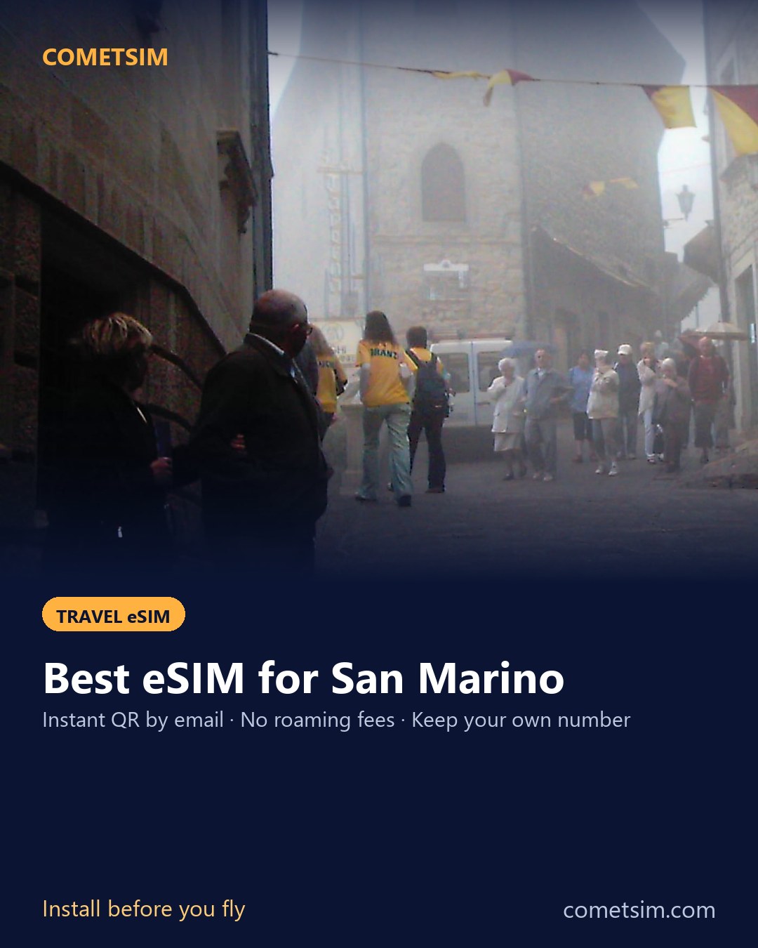 San Marino travel eSIM – instant QR, no roaming fees