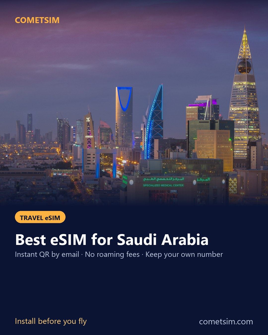 Saudi Arabia travel eSIM – instant QR, no roaming fees