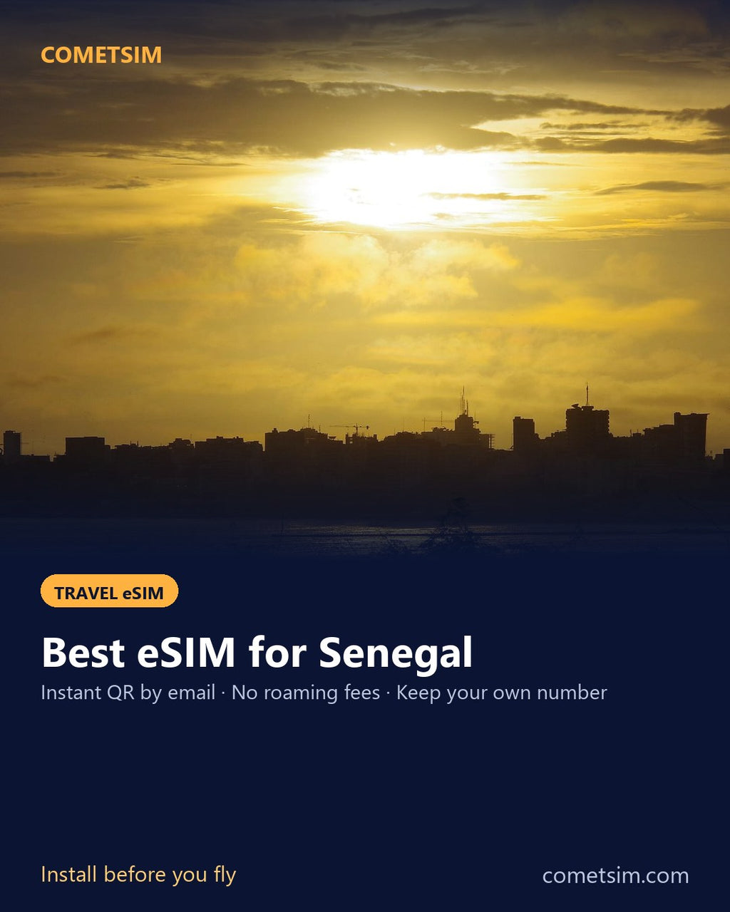 Senegal travel eSIM – instant QR, no roaming fees