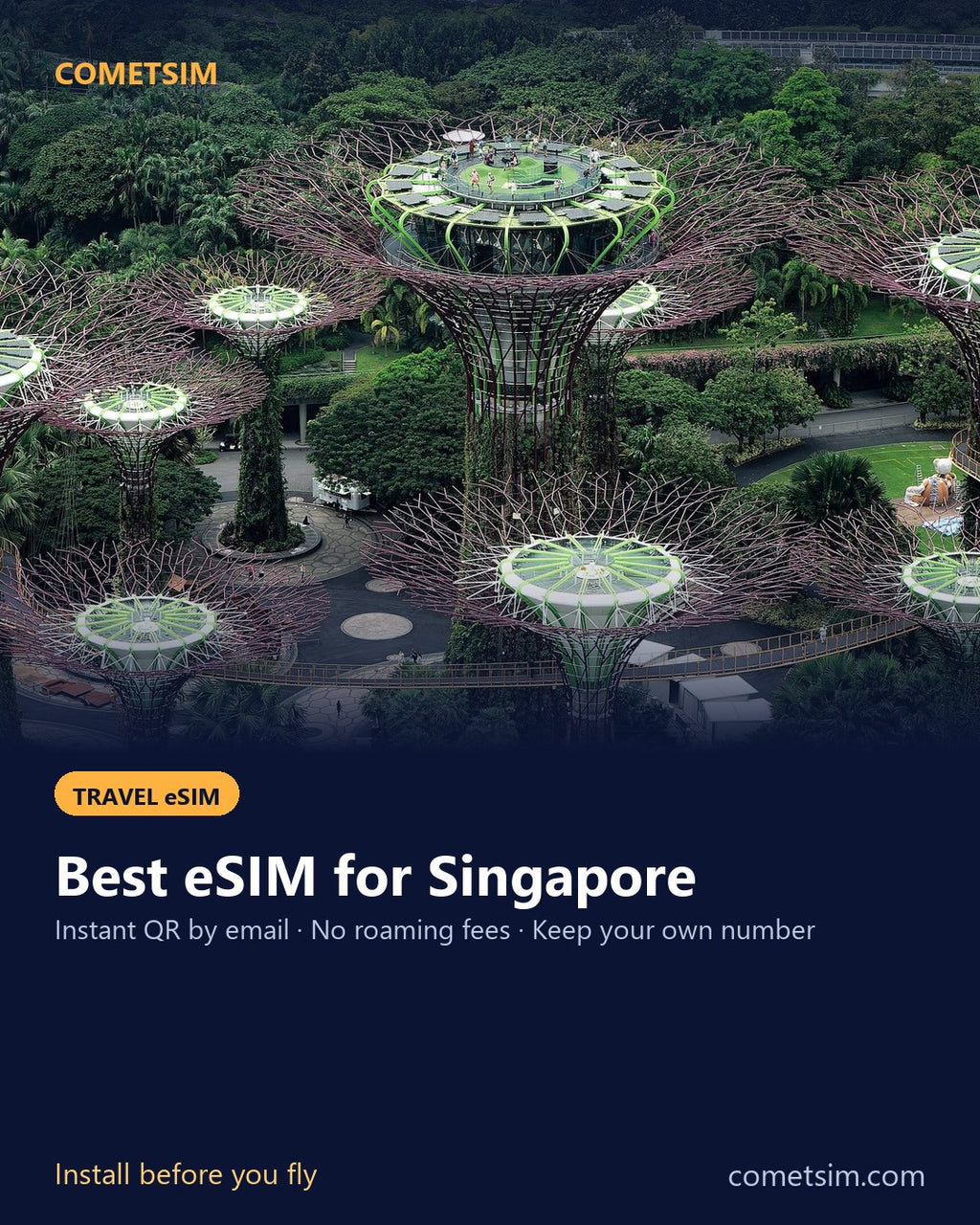 Singapore travel eSIM – instant QR, no roaming fees