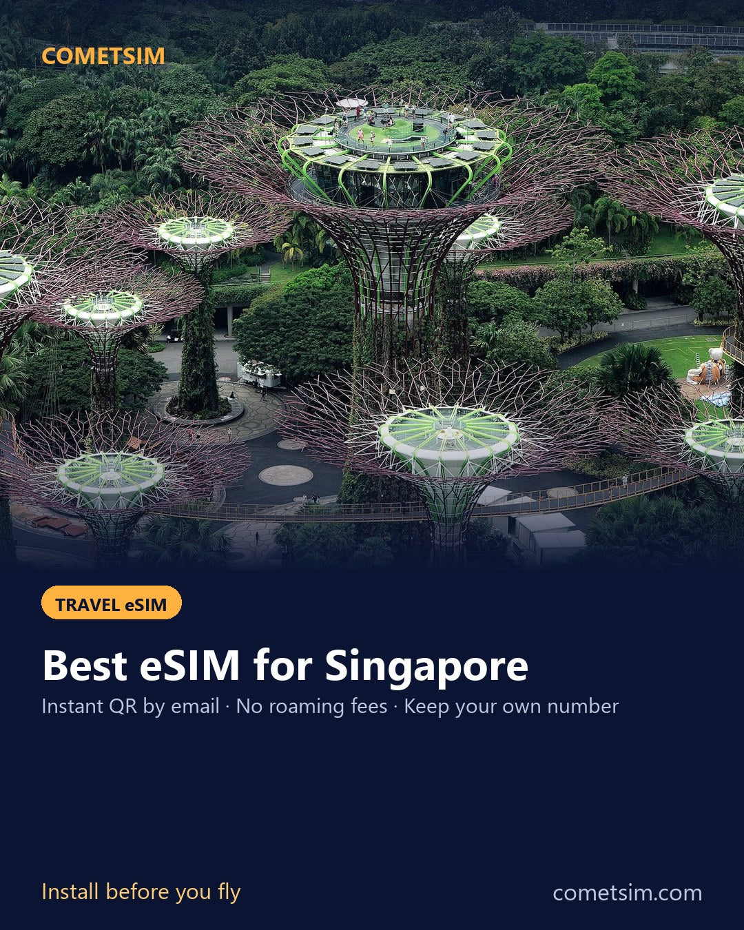 Singapore travel eSIM – instant QR, no roaming fees
