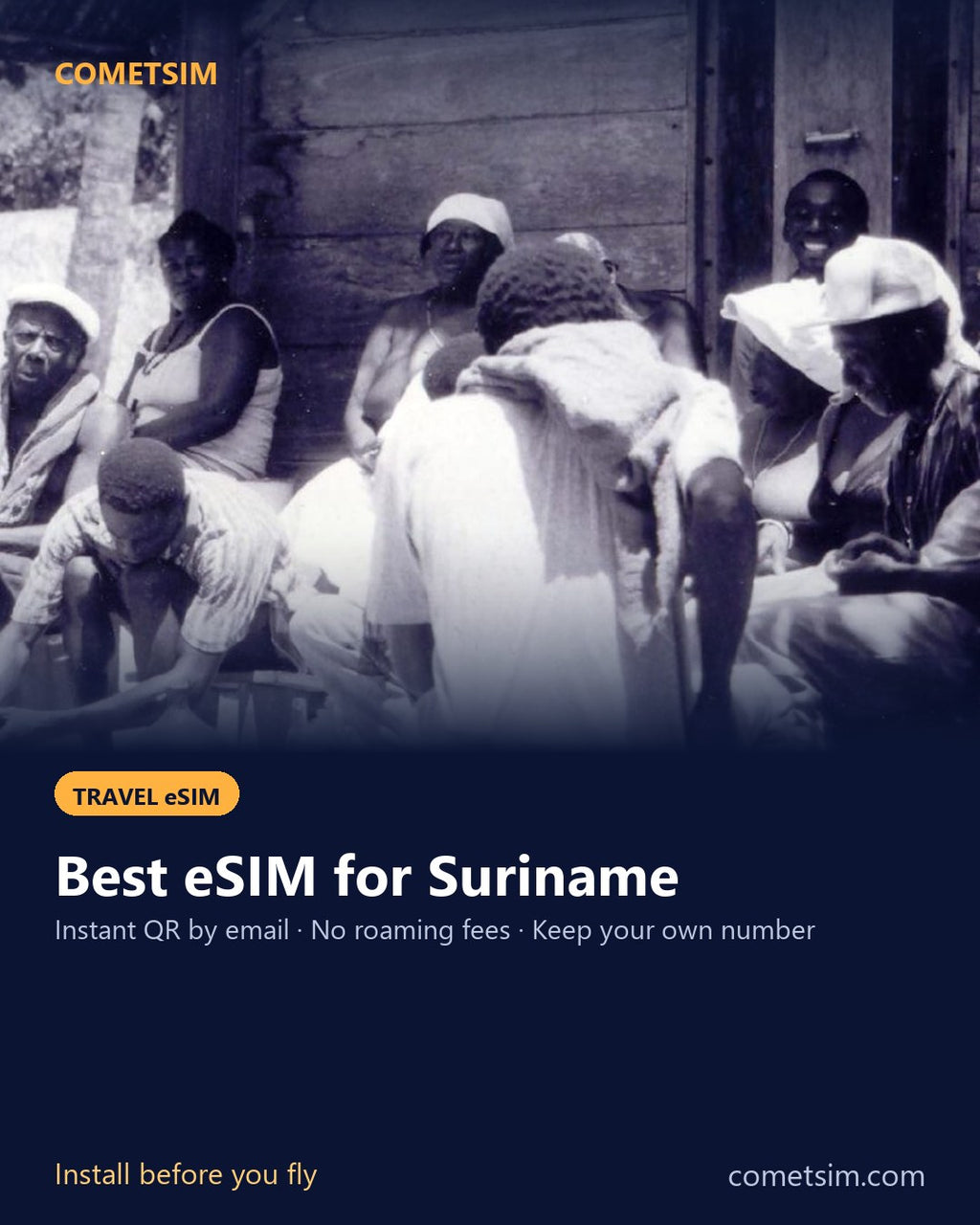 Suriname travel eSIM – instant QR, no roaming fees