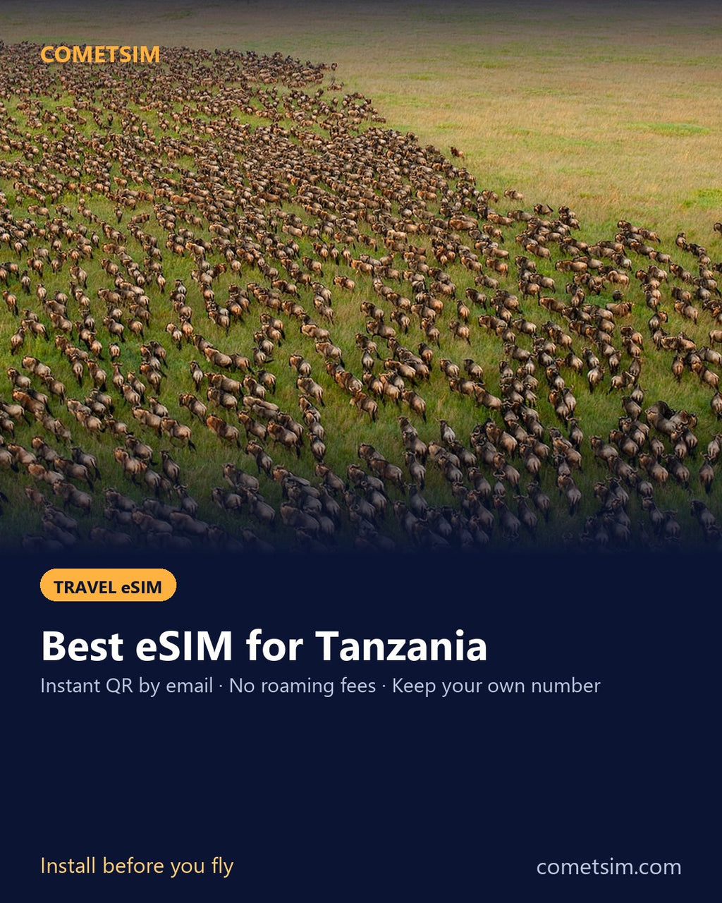 Tanzania travel eSIM – instant QR, no roaming fees