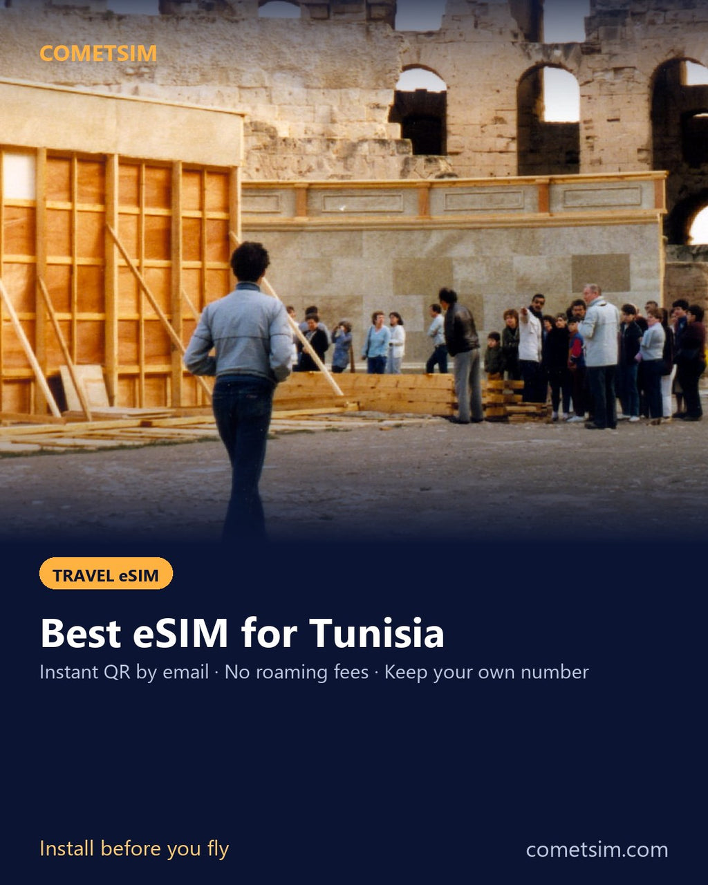 Tunisia travel eSIM – instant QR, no roaming fees