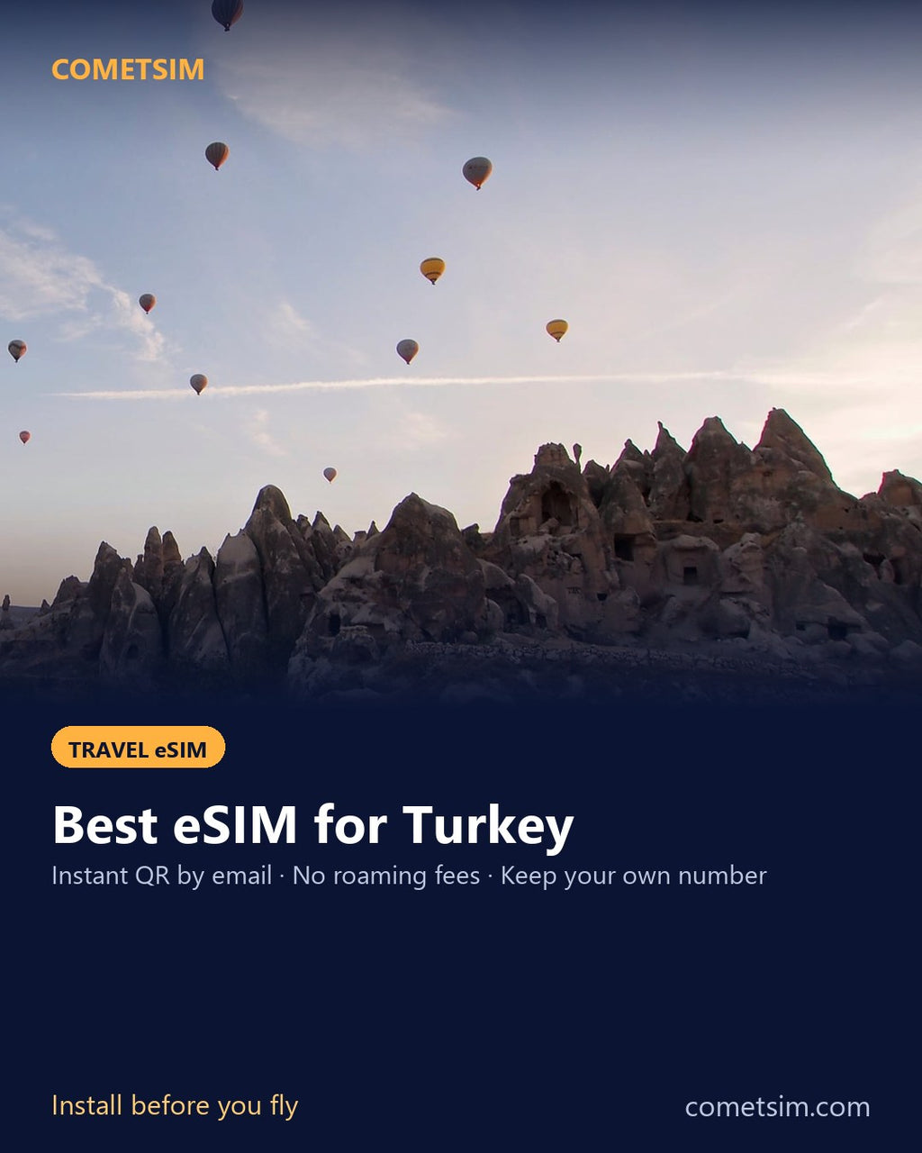Turkey travel eSIM – instant QR, no roaming fees