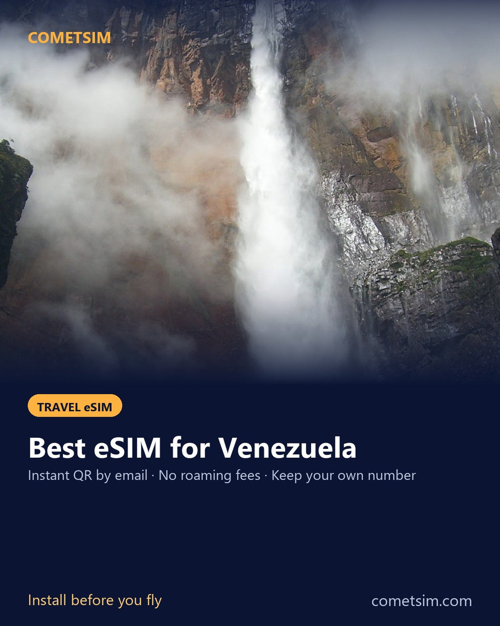 Venezuela travel eSIM – instant QR, no roaming fees
