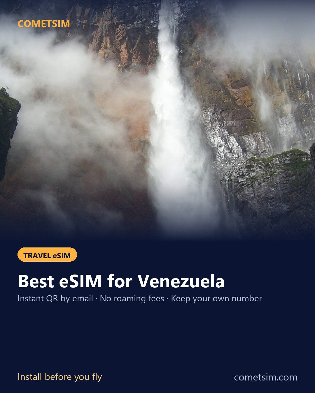 Venezuela travel eSIM – instant QR, no roaming fees