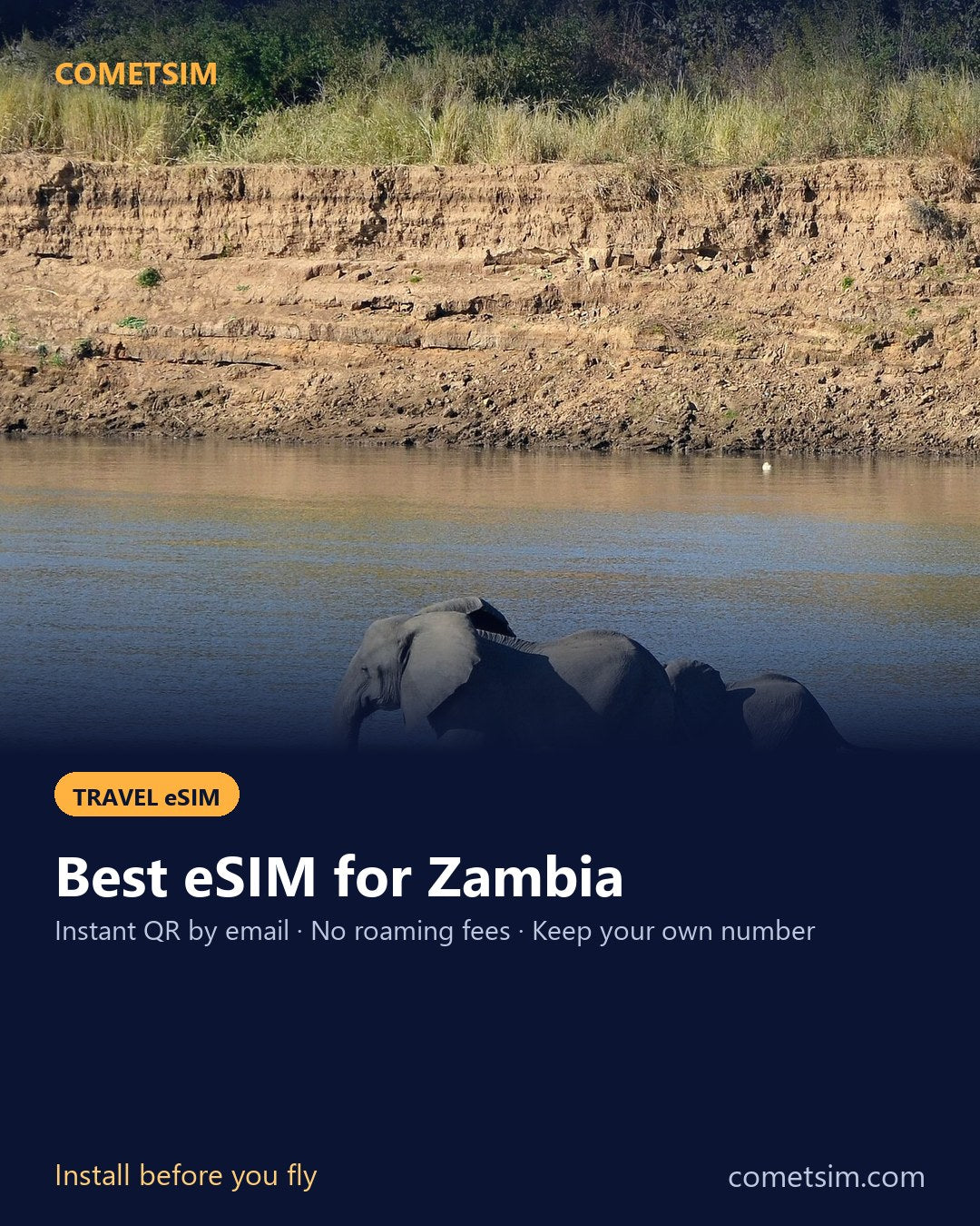 Zambia travel eSIM – instant QR, no roaming fees